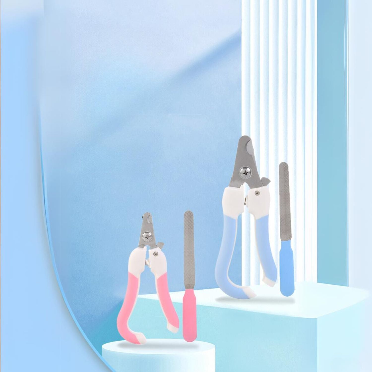 honden en kattennagelknipper roze lime